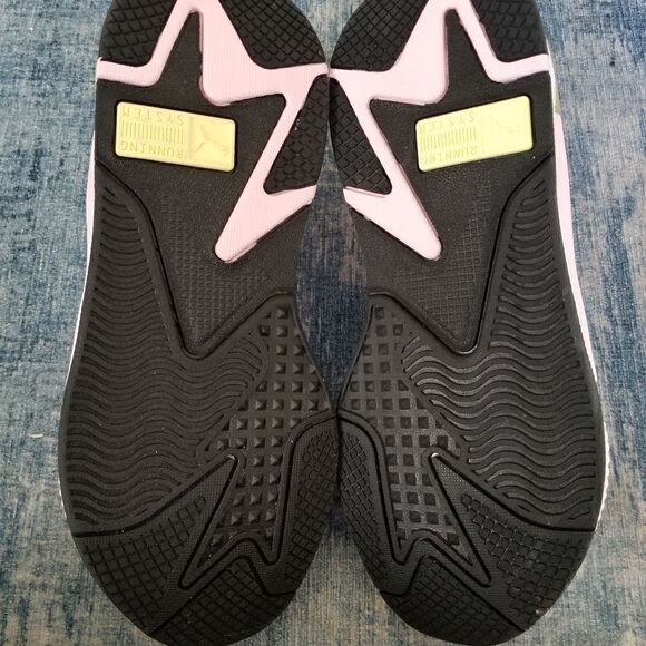 New in Box! Mens Puma RS - X Puzzle V2 Pearl White Yellow Athletic Shoes 8 - Picture 10 of 10